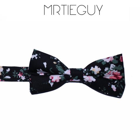 SIGNATURE BLACK FLORAL BOW - MR TIE GUY - For The Daring & Dapper™